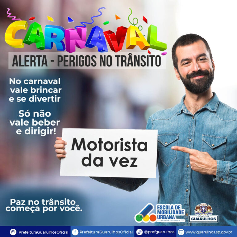 Prefeitura promove ação educativa nas redes sociais voltada ao trânsito seguro no carnaval