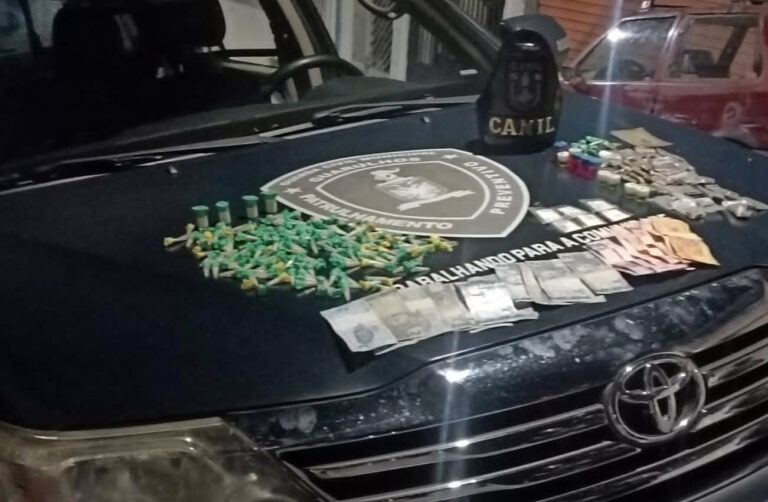GCM prende dois homens por tráfico de entorpecentes no bairro Morros