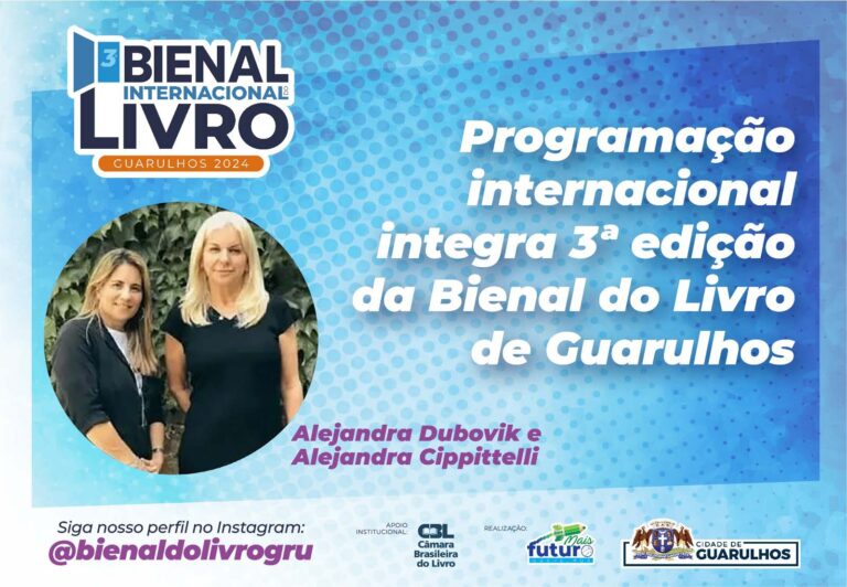 Programação internacional integra a 3ª edição da Bienal do Livro de Guarulhos