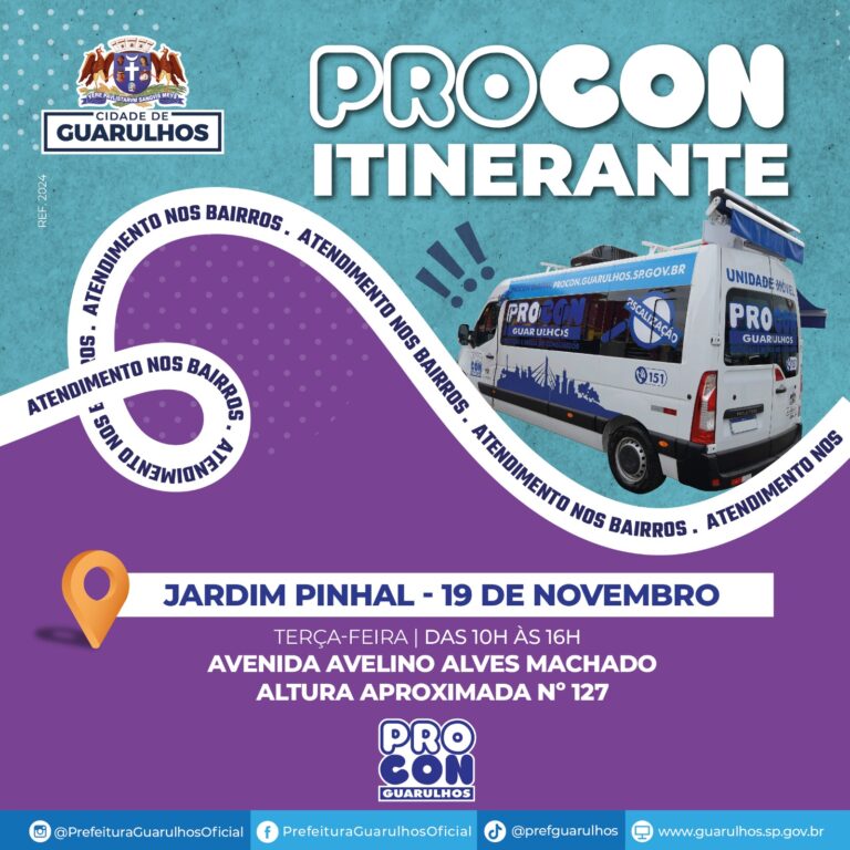 Jardim Pinhal recebe unidade móvel do Procon na terça-feira