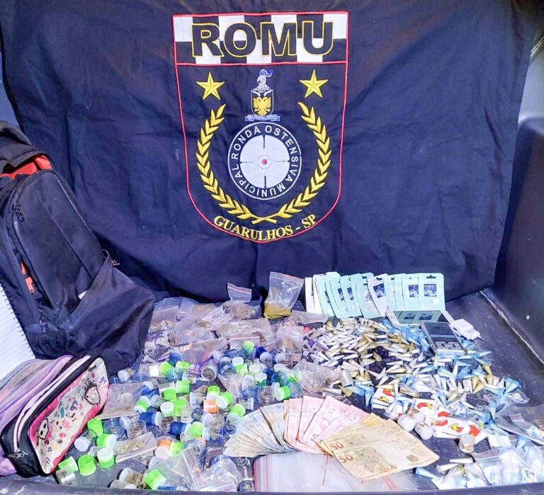 GCM de Guarulhos prende traficante com 1,3 kg de drogas