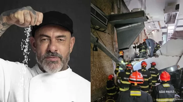 Parte do restaurante do chef Fogaça desaba após explosão de gás no Centro de SP