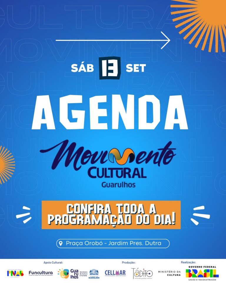Movimento Cultural leva mais de 20 atrações gratuitas ao Jardim Presidente Dutra neste sábado