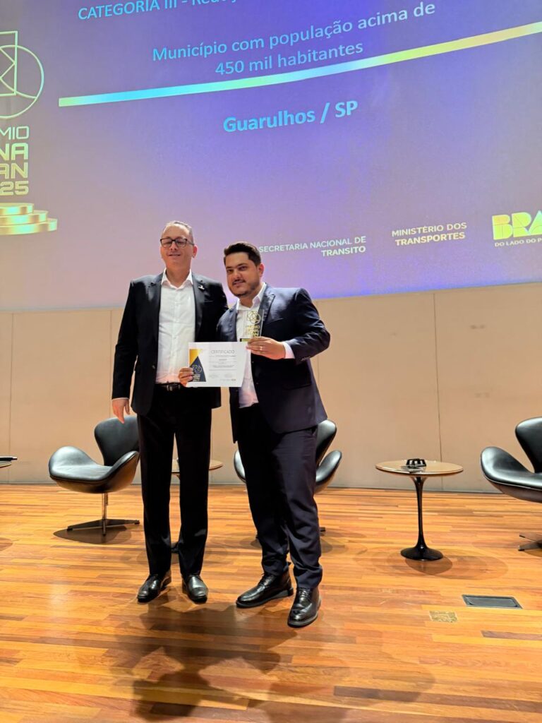 Guarulhos recebe o Prêmio Senatran por redução de óbitos no trânsito em 2025