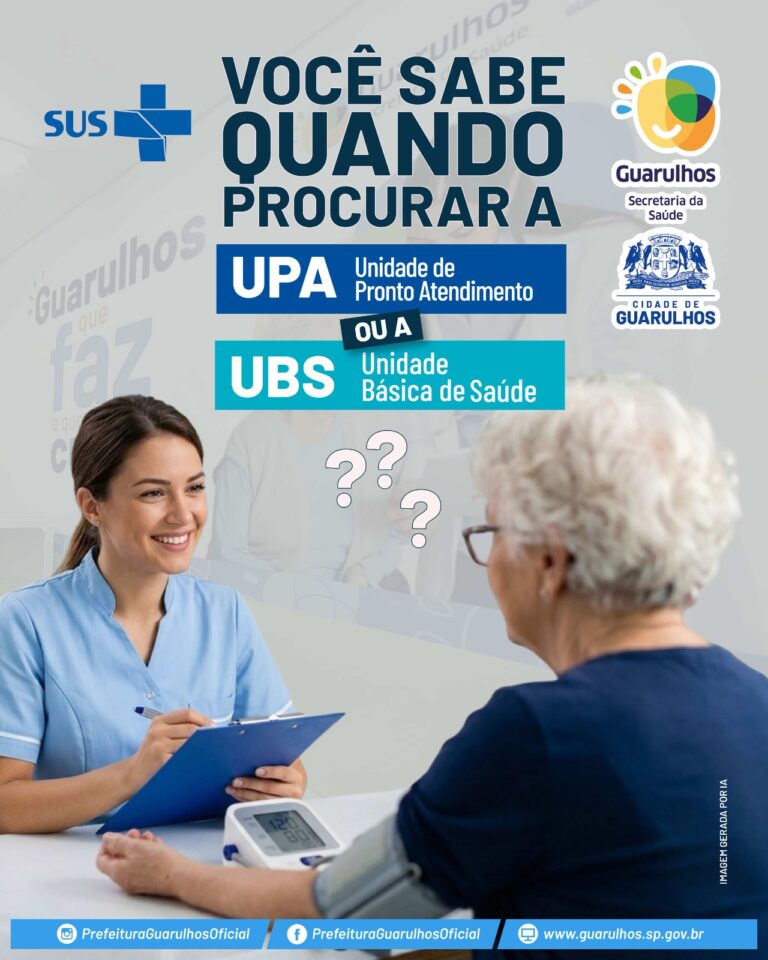 UBS x UPA: entenda qual serviço de saúde é indicado para cada situação em Guarulhos